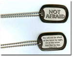 Not Afraid - Dog Tag